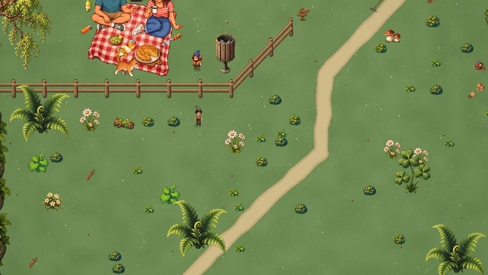 A brownie in the meadow of the Magikitos forest, a view of the game