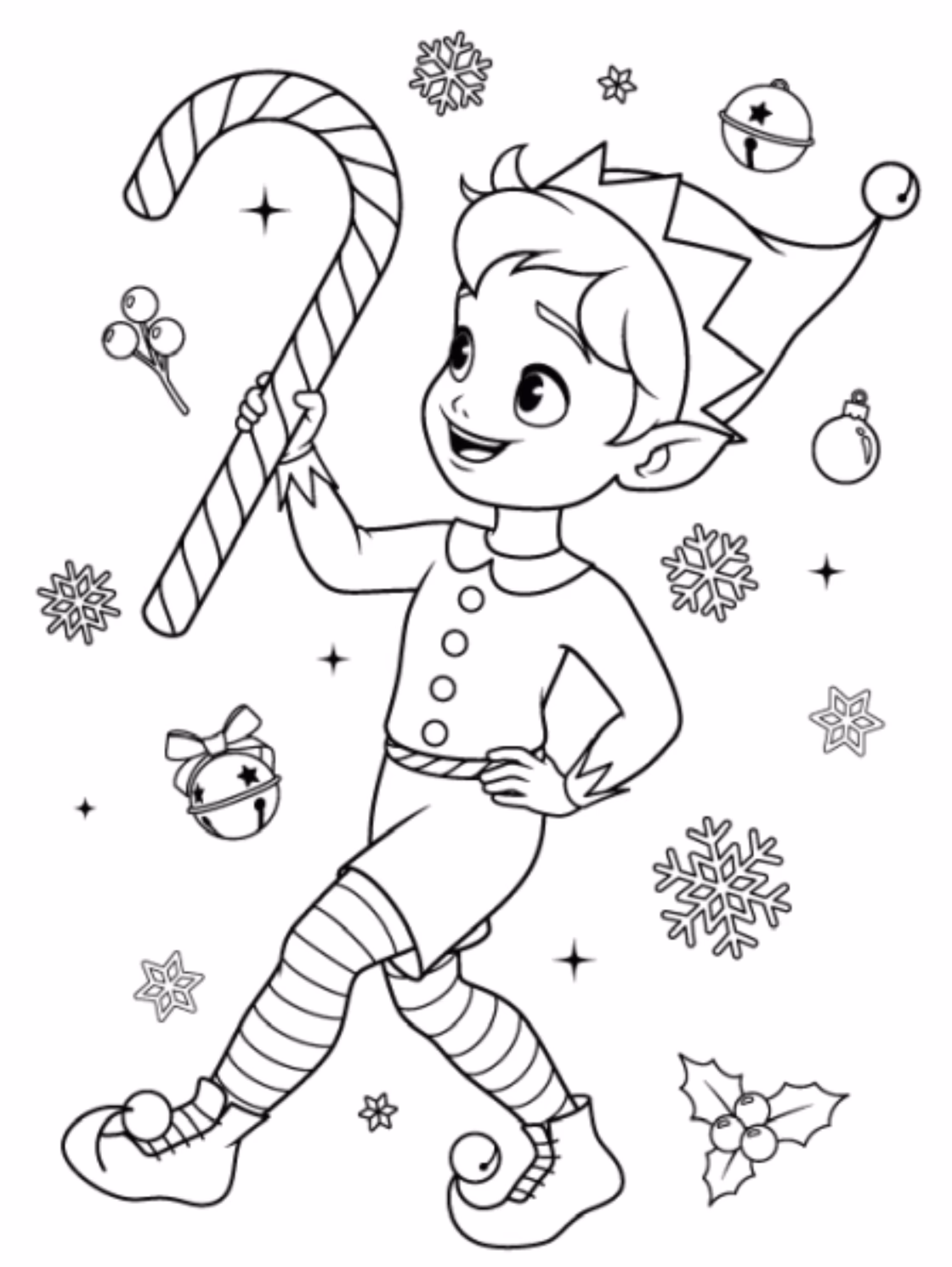 Weihnachtswichtel Ausmalbilder 4