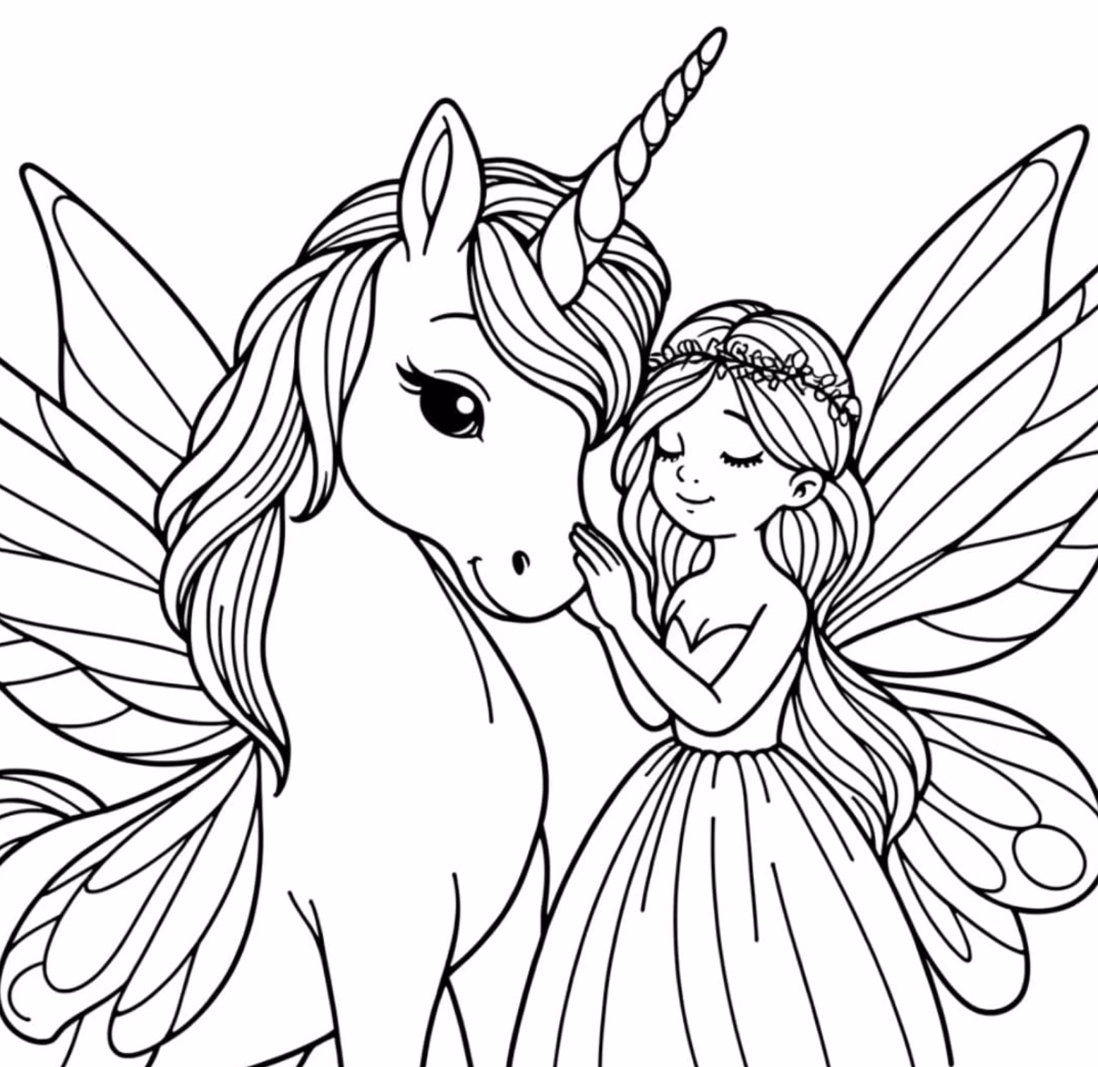 Fairy Coloring Pages to Print 5