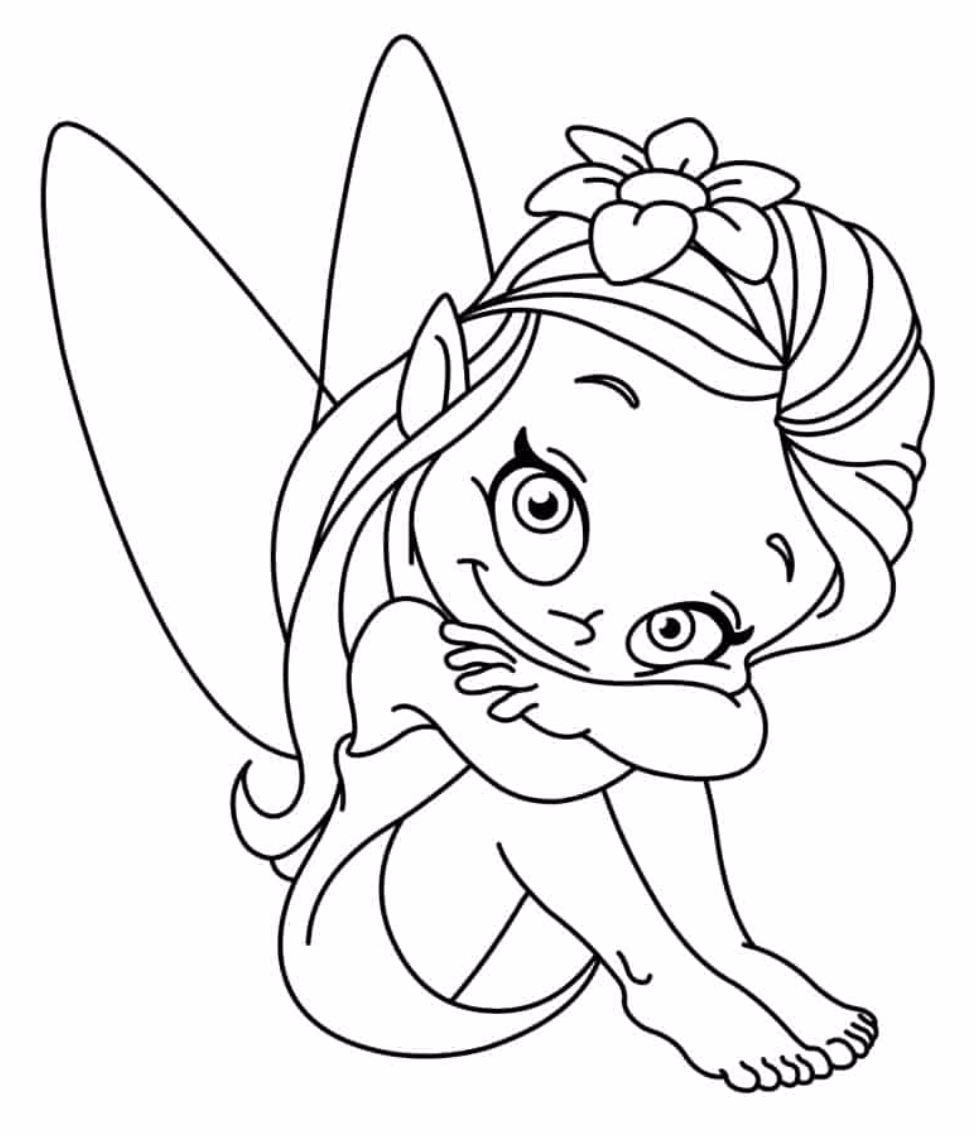Fairy Coloring Pages to Print 3