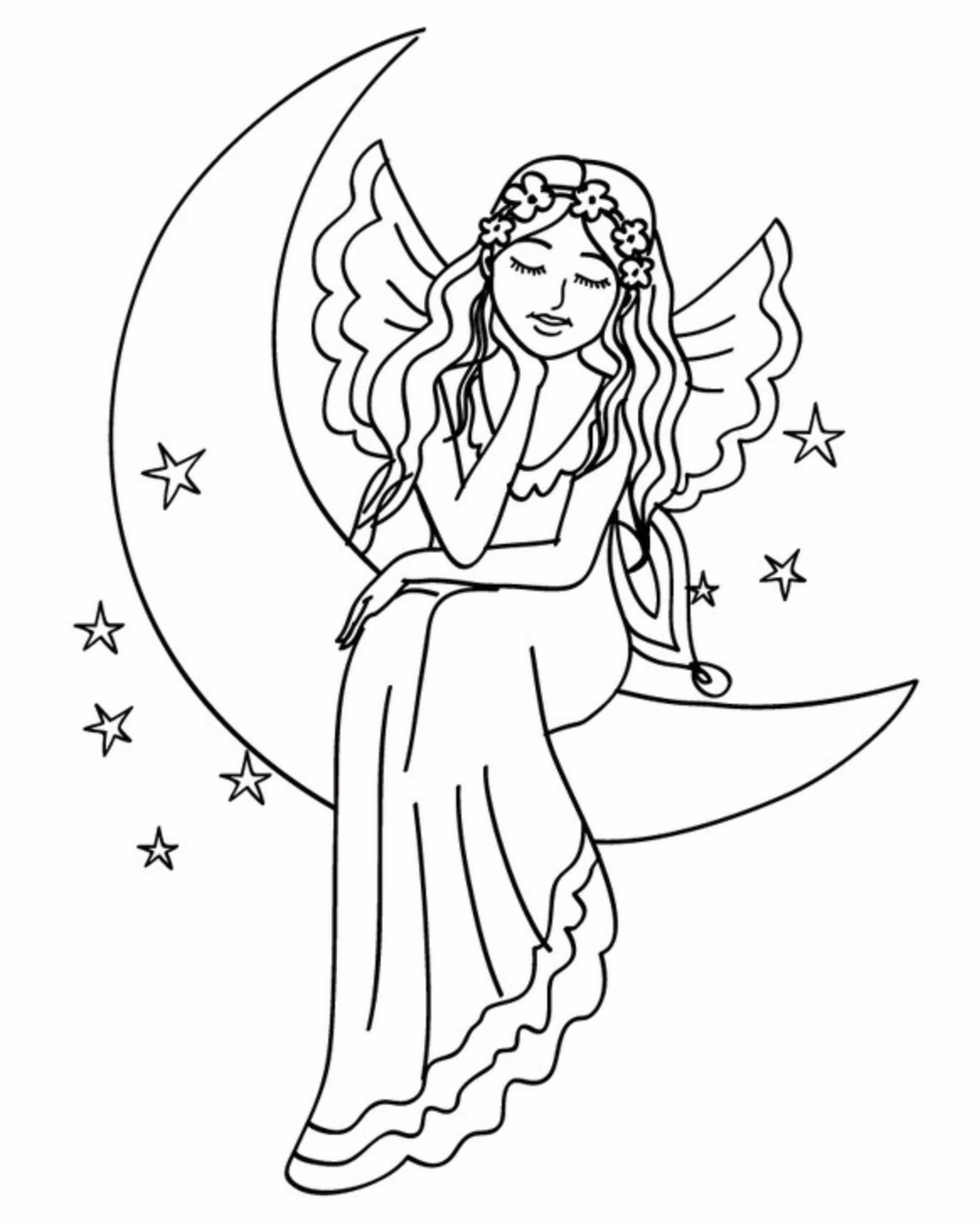 Fairy Coloring Pages to Print 4