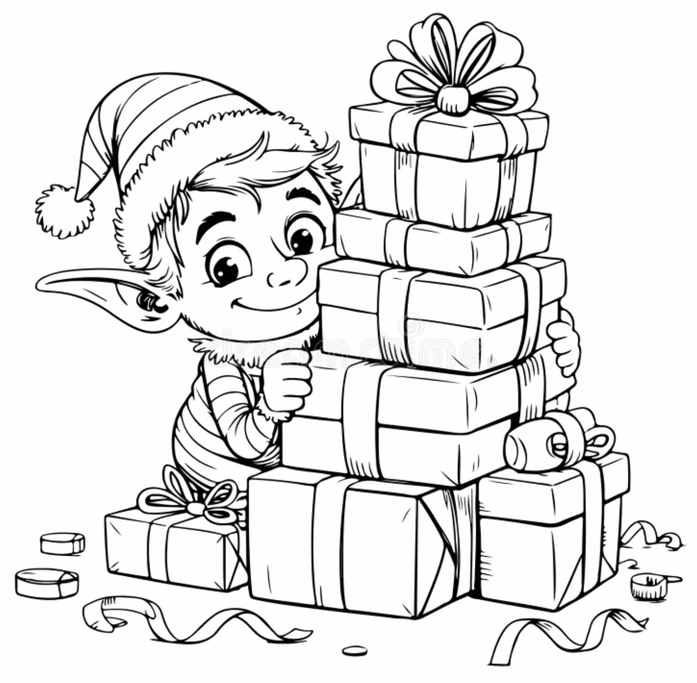 Weihnachtswichtel Ausmalbilder 3