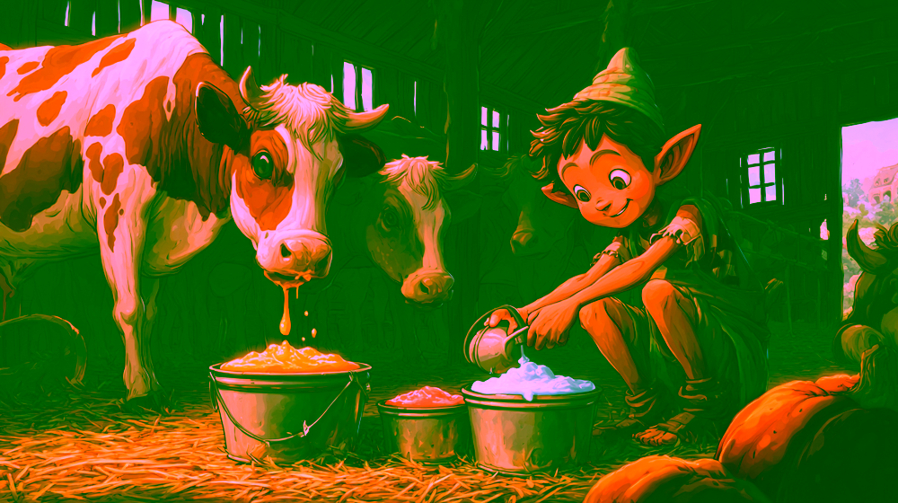 Gotitas en el establo