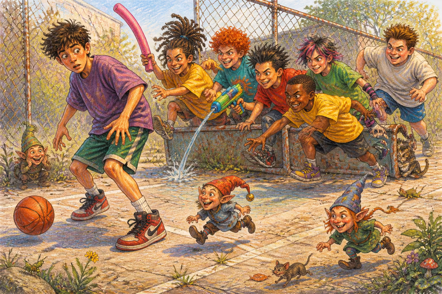 A Magikitos scene that pictures the expression Jumping someone