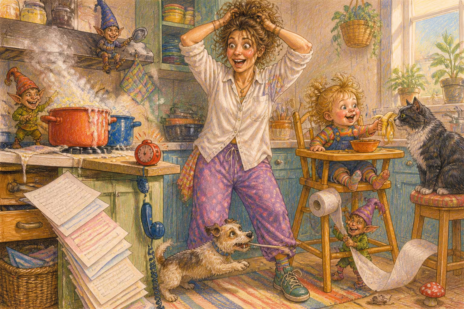 Escena de los Magikitos que ilustra la expresión Jalarte la greña