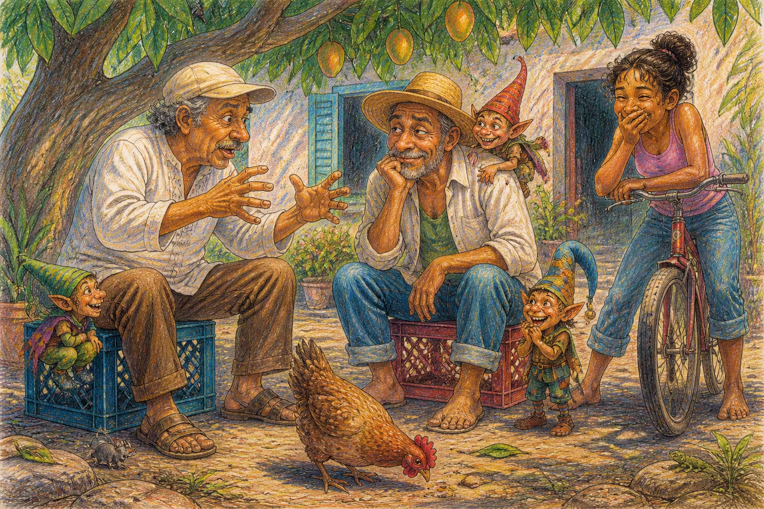 Escena de los Magikitos que ilustra la expresión Estar mamando gallo