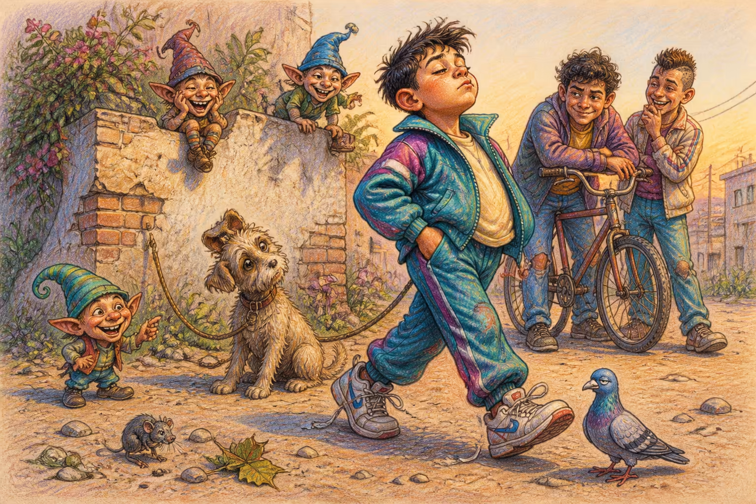 Escena de los Magikitos que ilustra la expresión Hacerse el guacho pistola