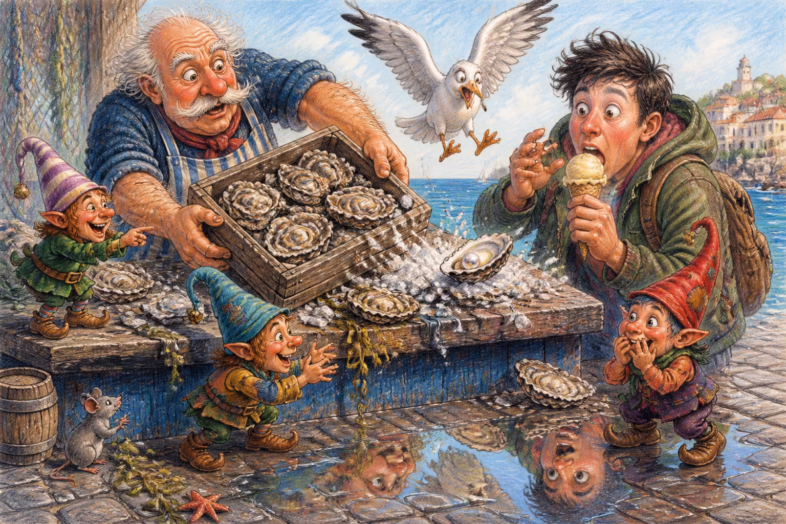 Escena de los Magikitos que ilustra la expresión ¡Ostras!