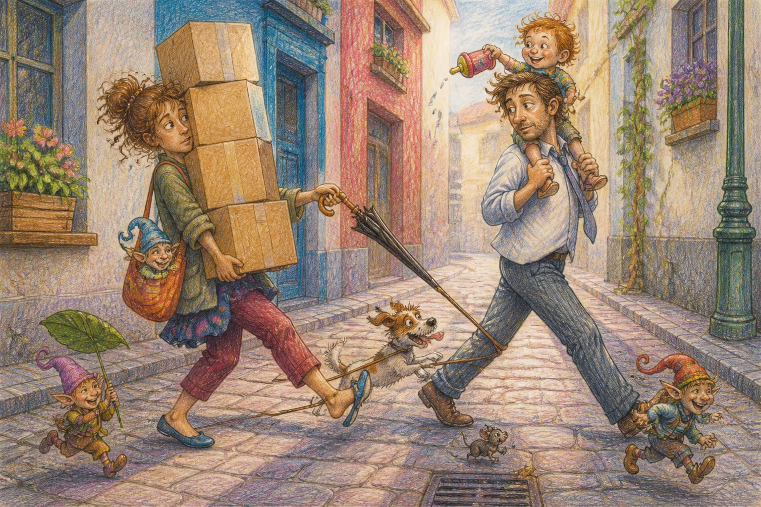 Escena de los Magikitos que ilustra la expresión Andar a las corridas