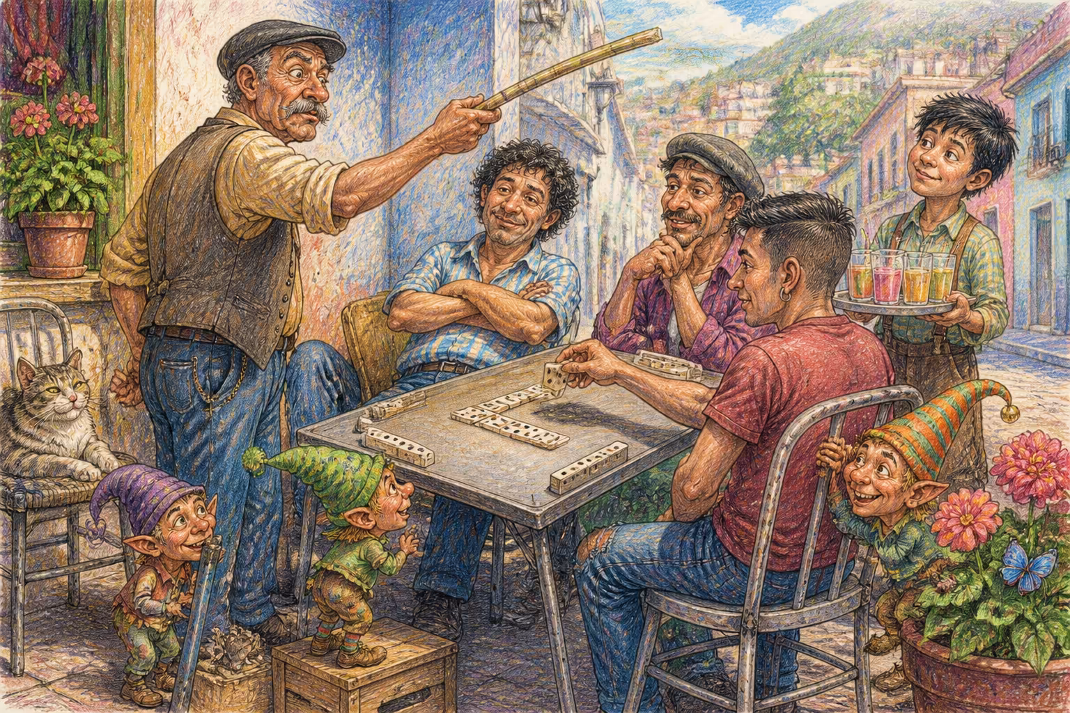 Escena de los Magikitos que ilustra la expresión Llevar la batuta