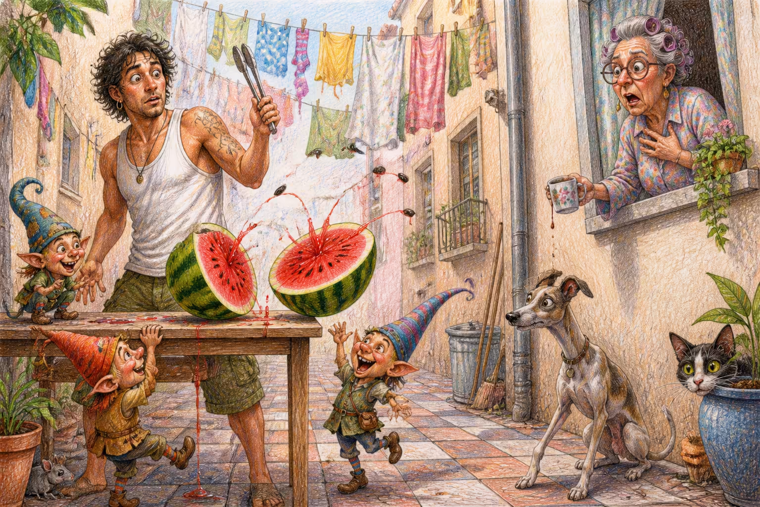 Escena de los Magikitos que ilustra la expresión Por la reparimpamputamadre