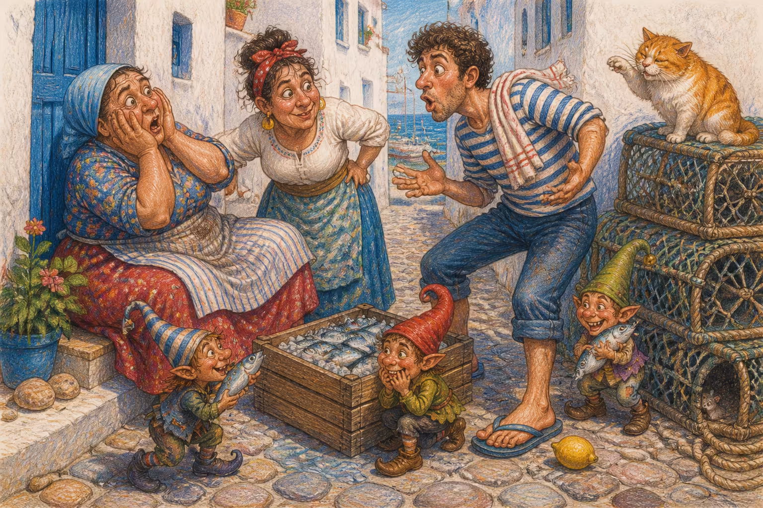 Escena de los Magikitos que ilustra la expresión Tela marinera