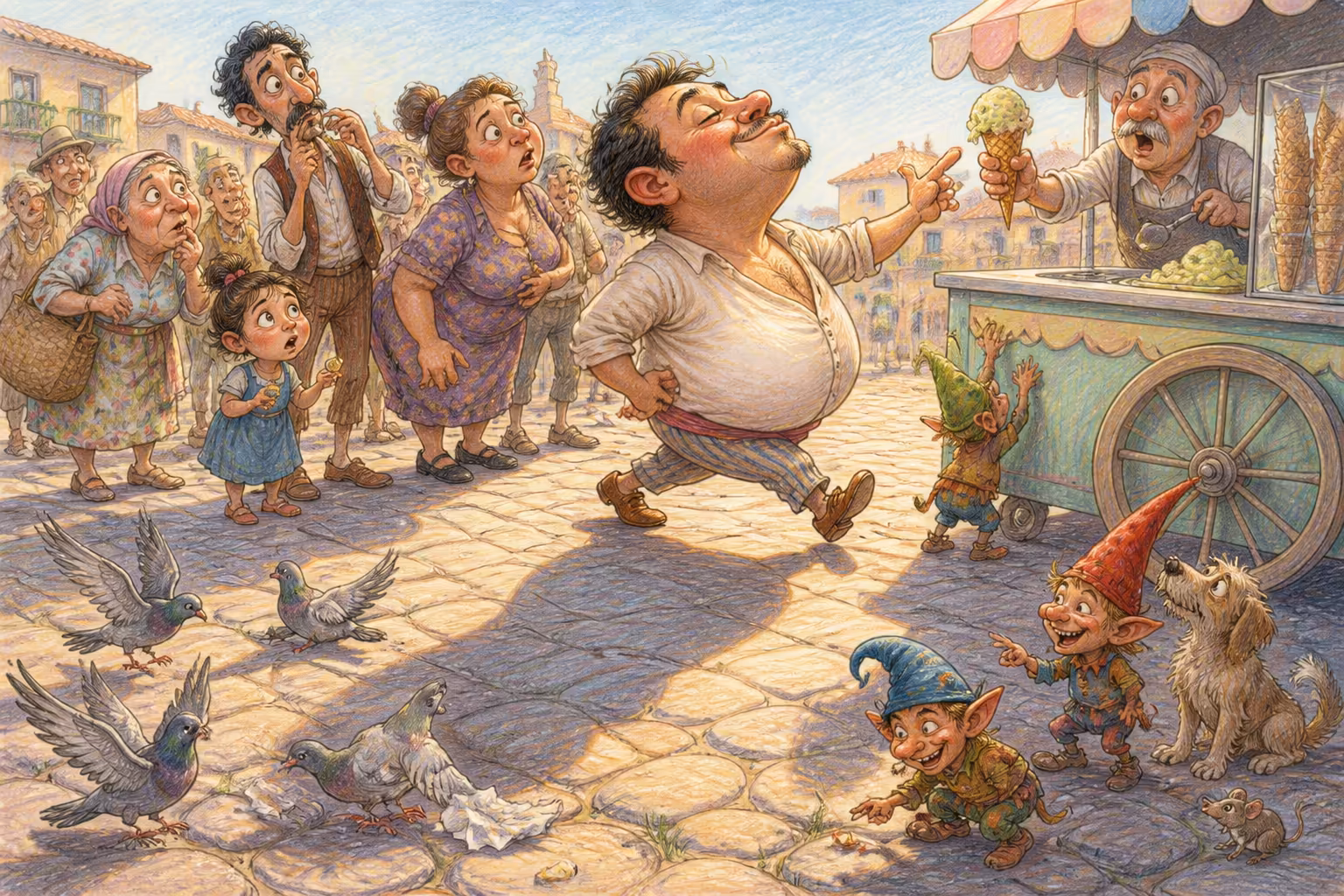 Escena de los Magikitos que ilustra la expresión Tener más cara que espalda