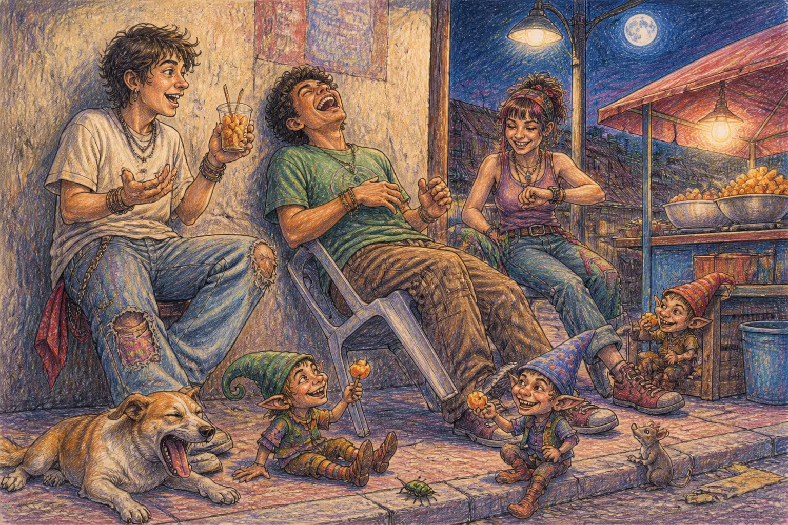 Escena de los Magikitos que ilustra la expresión Tirar barra