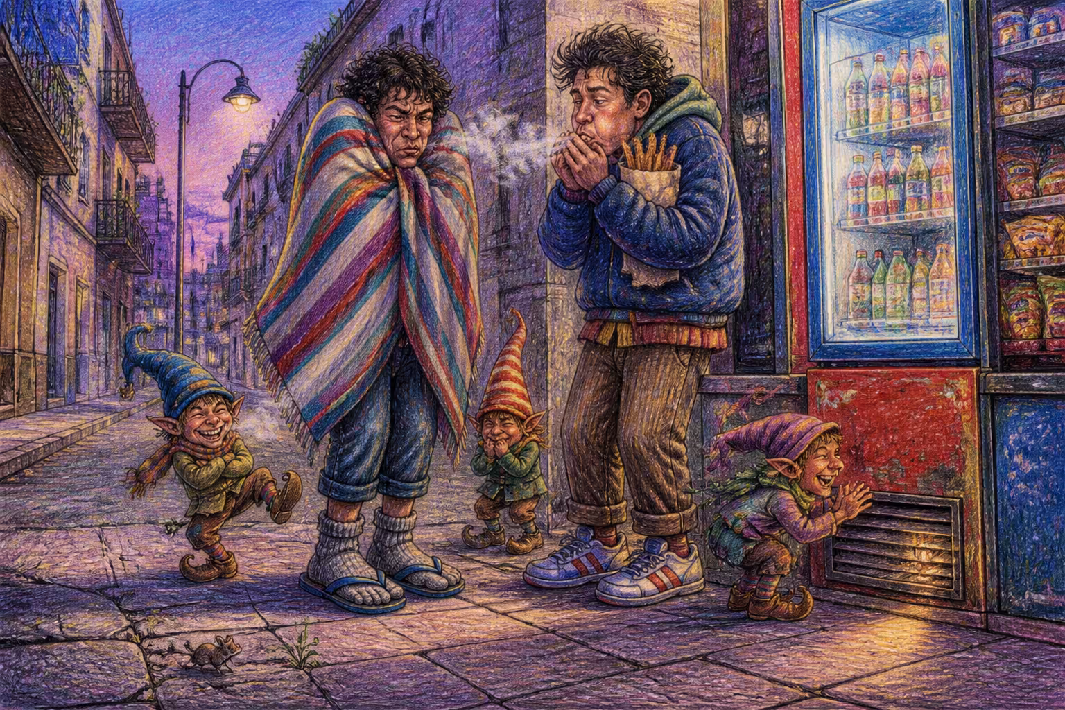 Escena de los Magikitos que ilustra la expresión Cagarse de frío