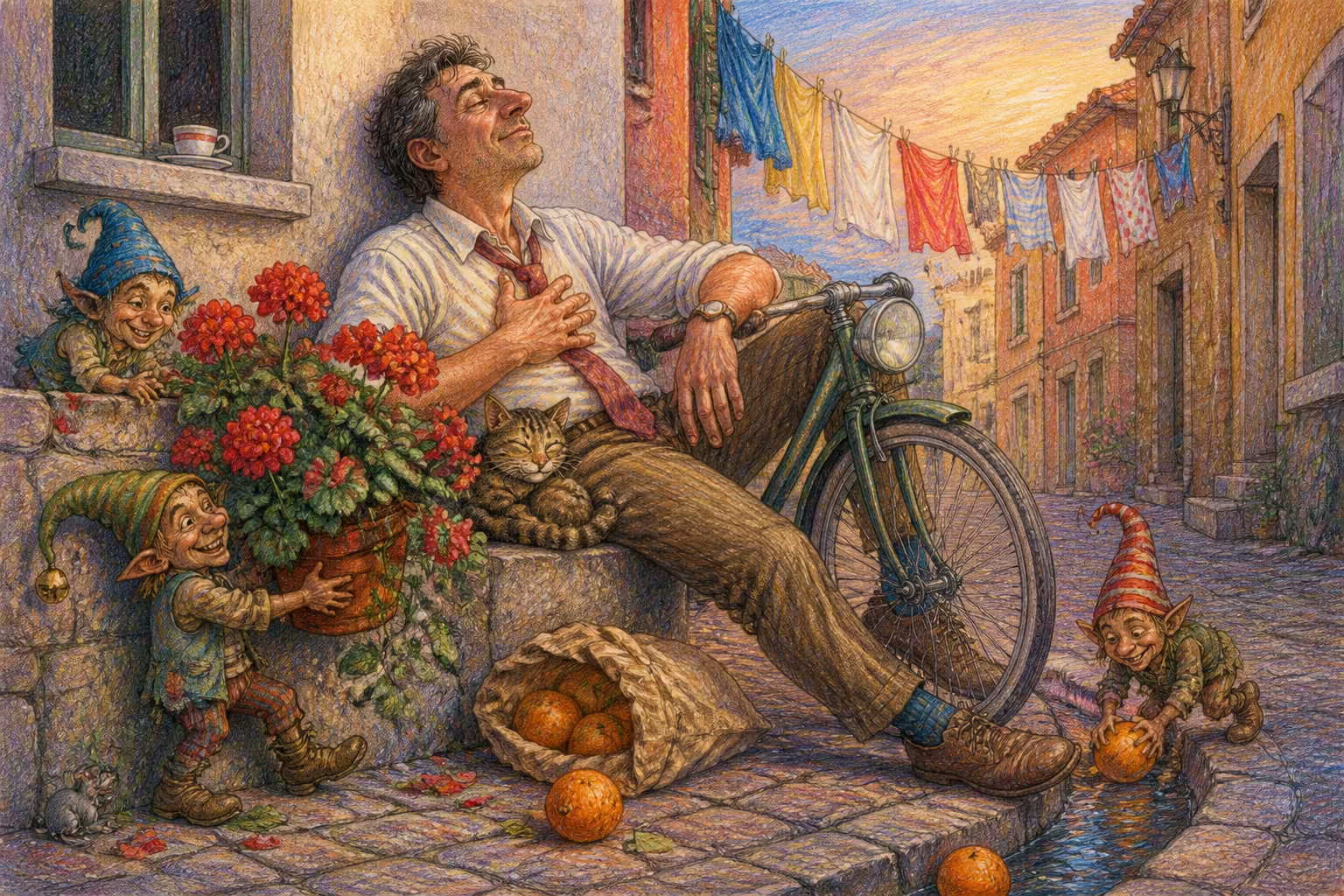 Una scena dei Magikitos che illustra l'espressione Tené 'a capa fresca