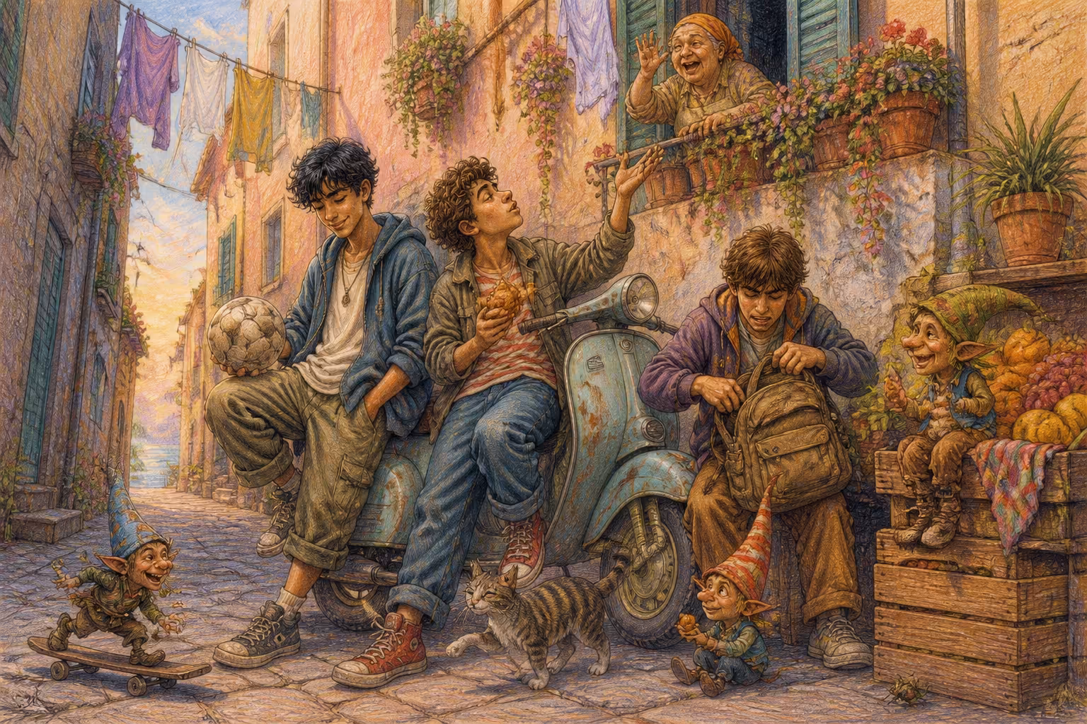 Una scena dei Magikitos che illustra l'espressione Uagliù
