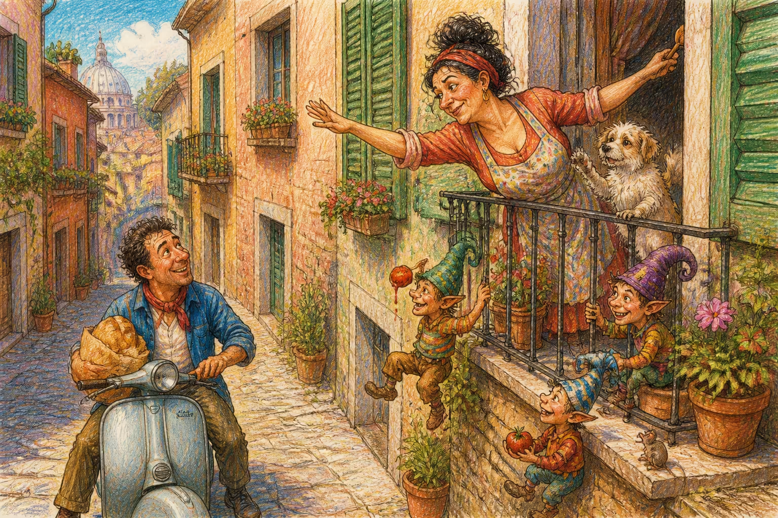Una scena dei Magikitos che illustra l'espressione Me spiccia casa
