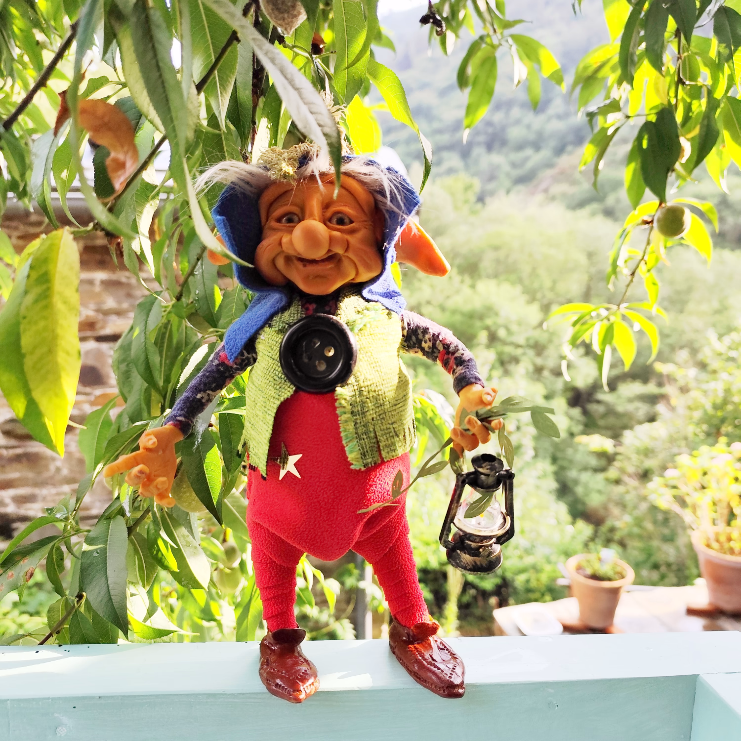 Smiling forest guardian brownie
